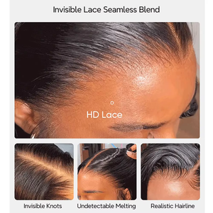 باروكة شعر بشري فيتنامي خام مجعد أفرو للنساء، خط شعر طبيعي، باروكة أمامية شفافة من الدانتيل، باروكة بدون غراء من الشعر البشري - Product Image 3