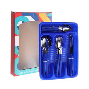 <span class=keywords><strong>Juego</strong></span> <span class=keywords><strong>de</strong></span> <span class=keywords><strong>cubiertos</strong></span> <span class=keywords><strong>de</strong></span> 16 piezas con mango negro, <span class=keywords><strong>cubiertos</strong></span> planos, Brasil, el más barato - Product Image 4