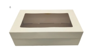 Boîte à gâteaux de boulangerie avec fenêtre, boîte en carton pour cupcakes, biscuits, pâtisseries, restaurant, cadeaux personnalisés, macarons