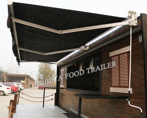 Magasin conteneurisé, restaurant mobile, camion de restauration mobile, remorque alimentaire, voiture à vendre, norme américaine avec auvent pliable - Product Image 4