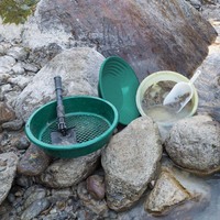 4 pièces/ensemble Kit de casserole d'or en plastique pour outil d'équipement d'extraction d'or de lavage manuel de sable