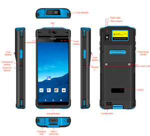 <span class=keywords><strong>PDA</strong></span> portátil resistente Android 13 OS <span class=keywords><strong>Wifi</strong></span> <span class=keywords><strong>Bluetooth</strong></span> NFC UHF lector 2D escáner de código de barras terminal de colector de datos compatible con Google Play - Product Image 2