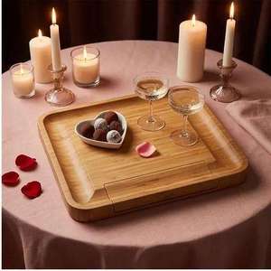 Juego de Tablas de Quesos y Charcutería Profesionales de Madera con Cajón Oculto para Cuchillos, Ideal para Bodas, San Valentín y Otras Ocasiones - Product Image 4
