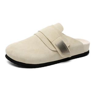 Sabots de Vente en Gros en Cuir Véritable, Daim de Vache, Semelle en Liège avec Soutien de Voûte Plantaire en EVA, Chaussures Mule Personnalisées pour Hommes et Femmes, Type <span class=keywords><strong>Birkenstock</strong></span> - Product Image 2