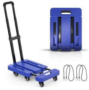 Factory Direct Sales Heavy Duty 6 Wheels Foldable Luggage Cart Portable Platform Cart Collapsible Dolly Folding Hand Truck