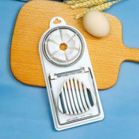 Coupe-œufs 2 en 1 avec fil en acier inoxydable pour la cuisine