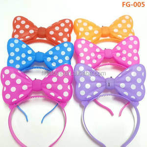 Weihnachten Stirnband Mit Polka Dot Bowknot Glow In <span class=keywords><strong>The</strong></span> Dark Für Partei Liefert - Product Image 5
