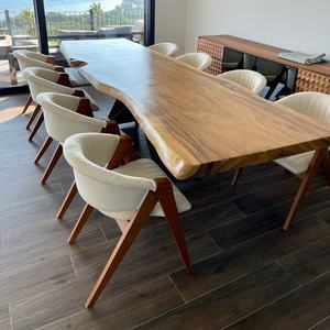 Moredesign זול מפעל מחיר ריהוט עץ מטבח קצה חי עץ אגוז לוח מסעדה שולחן - Product Image 4