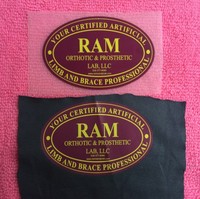Étiquette de transfert de chaleur de logo de marque, logo de transfert thermique polychrome pour le cou de chemise