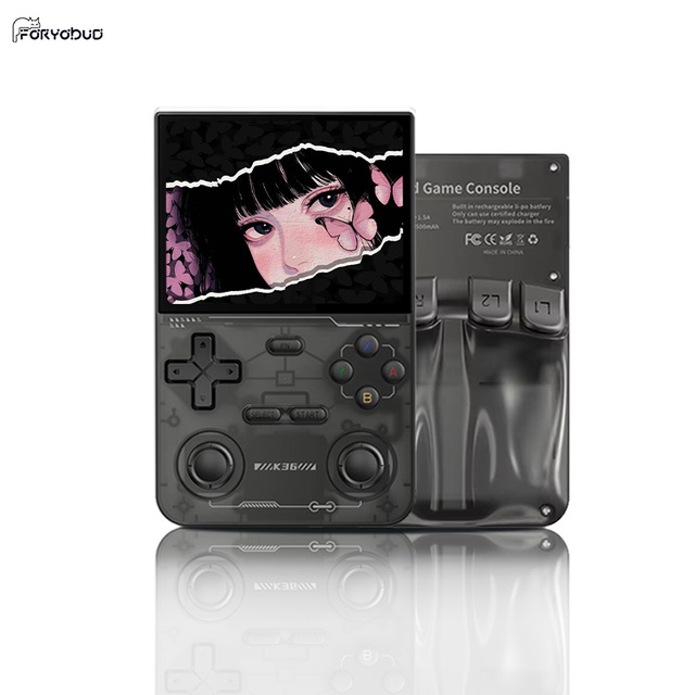 Open Source K36 Retro Handheld Portable Video Game Console R36S for PS1/PSP/DC/N64/SS 500nit 3.5 Inch IPS Screen Preferred Gift