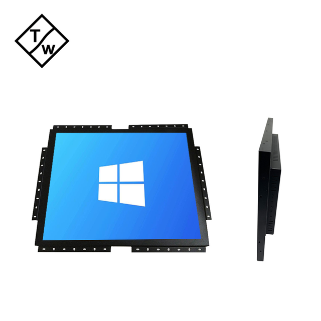 T1902 19 Inch Industrial LCD Monitor 1280x1024 HD Panel Open Frame 19 Resistive Touch Screen USB New for Photobooth Metal