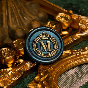 Têtes de tampons à cire de l'alphabet couronne, 26 lettres, en cuivre, pour décoration - Product Image 4