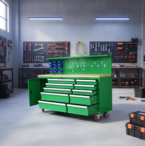 Armoires à outils en acier pas chères, boîtes à outils, chariots à outils, armoires à roulettes verrouillables, coffres à outils verts, vente directe usine - Product Image 6