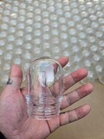 Pot en verre de couleur personnalisée, 100 ml, forme de dôme rond, pot en verre transparent avec couvercle CR pour le stockage des fleurs, les cosmétiques, la crème