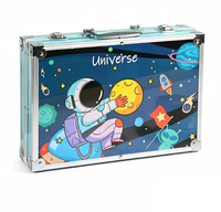 Ensemble de 145 stylos aquarelles pour enfants, boîte de peinture portable multicouche, papeterie, matériau PLA, impression numérique