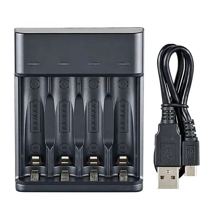 Chargeur de batterie USB AA AAA universel BMAX 4 emplacements ni mh 1,2v chargeur de batterie NIMH intelligent Rechargeable