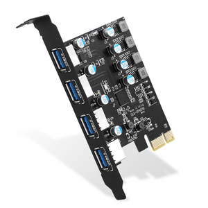 Tarjeta de expansión PCI Express a USB de 4 puertos, adaptador controlador de concentrador PCI-e USB3 de supervelocidad de 5Gbps para Windows 11/10/8/7/XP/Vista - Product Image 1