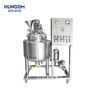 High Quality 100L 200L 300L 500L Stainless Steel Cosmetic Facial Cream Making Machine Homogeneous Mobile Emulsion Mixing Tank
