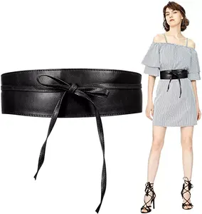 Ceintures élastiques amincissantes pour femmes <span class=keywords><strong>Ceinture</strong></span> de corset ultra large <span class=keywords><strong>Ceinture</strong></span> <span class=keywords><strong>OBI</strong></span> noire large pour femmes Chemise - Product Image 1