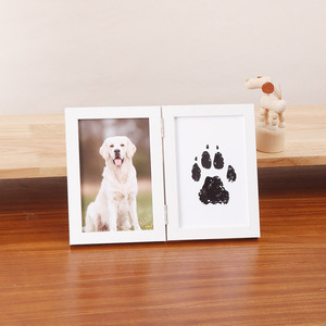Marco de Fotos Conmemorativo para Bebés ZICHENG 2026, de MDF, para <span class=keywords><strong>Huellas</strong></span> de Manos y Pies, Doble Lente, Hecho a Mano, 6x7 Pulgadas, para Escritorio/Mesa - Product Image 4