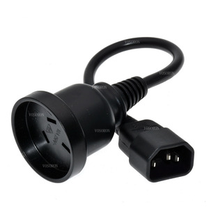IEC 320 C14 nam cắm để SAA Úc AU 3pin nữ cáp mở rộng điện, <span class=keywords><strong>Power</strong></span> <span class=keywords><strong>Adapter</strong></span> dây cho PDU PSU USP,1ft - Product Image 1