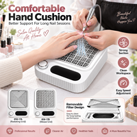 Collecteur de poussière pour ongles professionnel 80W avec coussin pour les mains, support personnalisé direct usine