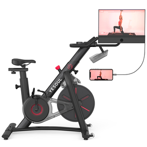 Bicicleta de Ciclismo Indoor Profesional para Fitness, Uso Doméstico, Control Magnético de Acero, Pantalla LCD, Transmisión por Correa, Alta Calidad, <span class=keywords><strong>YESOUL</strong></span> 120 kg - Product Image 1