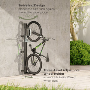 Support <span class=keywords><strong>mural</strong></span> <span class=keywords><strong>vertical</strong></span> pivotant LBM12-02 Easylift pour vélo, support de rangement pour vélo électrique, support de vélo pour garage, support de vélo pour intérieur, support de vélo électrique pour la maison - Product Image 2