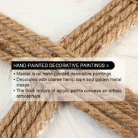 Décoration murale sur toile faite main, paysage abstrait moderne à texture 3D, tableau luxueux arbre de vie à feuille d’or