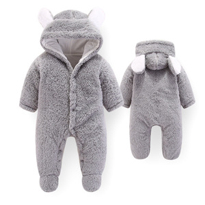 Vêtements pour bébés en gros, collection hiver chaude : sweat à capuche polaire pour filles et body chaud pour garçons - Product Image 5