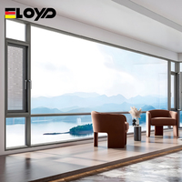 Ventanas Modernas a Prueba de Huracanes, Diseño Personalizado de Doble Vidrio Templado, Marco de Aluminio, Ventanas Abatibles para el Hogar