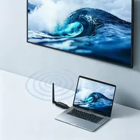 1080P 50M Lage Latency HDMI-compatibele draadloze schermspiegeladapter 5.8G zenderontvanger voor laptopcamera naar tv-projector