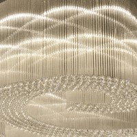 Lampu Kristal Bentuk Awan untuk Lobi Hotel, Aula Perjamuan, Pusat Penjualan, Mal, KTV, Ruang Komersial, Lampu Plafon Mewah Besar