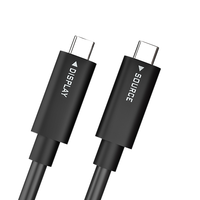 Kabel USB Aktif Optik Tipe-C DP1.4/4-Lane 32G/s Pengisian Cepat 20V 3A PVC Hybrid AOC untuk Video
