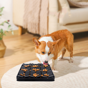 Alas Makan Hewan Peliharaan Silikon Desain Daun Persegi Panjang Multifungsi Berkualitas Tinggi, Alas Jilat Anjing Silikon - Product Image 4