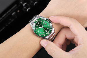 YWB003 <span class=keywords><strong>Funky</strong></span> Haute Qualité Date Fantaisie Design Prêt Stock Étanche Sport hommes Montre À Quartz Bande En Acier Inoxydable - Product Image 6