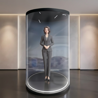 Cilindro de Exhibición Publicitaria Holográfico, Holograma 3D de Tamaño Humano para Ferias Comerciales, Exposiciones, Galerías, Museos, Educación