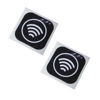Etiqueta Adhesiva RFID NFC para redes sociales, etiqueta de código Qr programable de alta calidad con incrustación en blanco