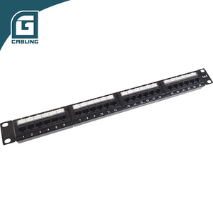 Gcabling 1U 19 pouces Matériau SPCC CE Panneau de brassage réseau LAN 24 ports <span class=keywords><strong>RJ45</strong></span> Keystone avec éclairage LED 1U pour centre de données - Product Image 3