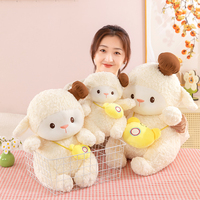 Boneka Domba Plush Berkualitas Tinggi, Lucu, Model Selempang, Isi Kapas PP, Berbagai Ukuran, Wajah Manis, Nyaman Dipeluk untuk Remaja