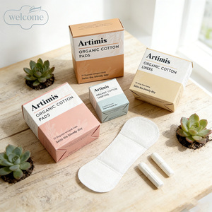 Assorbenti Igienici Personalizzati per la Cura Femminile, Assorbenti Usa e Getta con Chiusura a Zip e Logo, in Cotone Organico per Adolescenti - Product Image 2