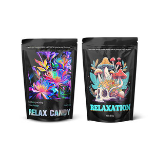 Caramelos Cremallera Gummy Packaging Comestible 3,5 1 oz Cali Packs Helado Mango Forma Mango Sabor Gummy Mylar Bag - Product Image 4