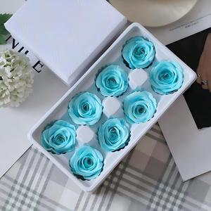 Caja de Regalo con Flores Cuadradas Eternal Life, Rosas Secas Artificiales y Preservadas para el Día de San Valentín y Graduación - Product Image 4