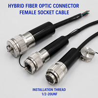 Connecteur sous-marin hybride fibre optique-électrique HYSF, prise mâle à bride et fiche de câble femelle, alimentation fibre optique sous-marine