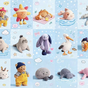 Jouets en peluche transfrontaliers, <span class=keywords><strong>Pingouin</strong></span> cacahuète, Ours de Barcelone, Poupées en tenue de marin, Cadeaux en gros - Product Image 2