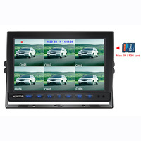 Monitor Impermeable AHD de 6 Canales y 10.1 Pulgadas |   Pantalla de Grabación DVR con 6 Divisiones |   1080P |   Camión Minero de Amplio Rango de Voltaje 12-36V