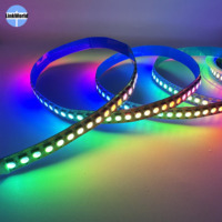 Haute Qualité 5V WS2812 WS2812B LED Bande SPI Signal Adressable Individuel RGBIC Numérique Programmable Smart RGB Led Bande Lumineuse