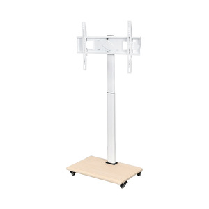 55/65 inch di động LED TV đứng chiều cao điều chỉnh thép hiện đại TV giỏ hàng kim loại bền Lift màn hình cảm ứng Webcam <span class=keywords><strong>Bracket</strong></span> di chuyển - Product Image 6