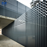 Façade Métallique Creuse Ignifuge en Gros, Découpe Laser 3D, Mur Rideau Vertical en Aluminium Perforé Résistant à la Corrosion