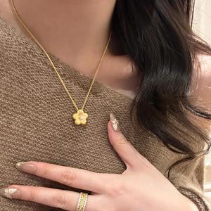 Collier avec pendentif en argent pur S925, style rétro, or massif, boucle de sécurité, nouveau bracelet à breloques de style chinois ancien - Product Image 2